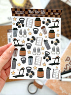 Strong & Shining Fitness Sticker Sheet | Glam Plans Collection