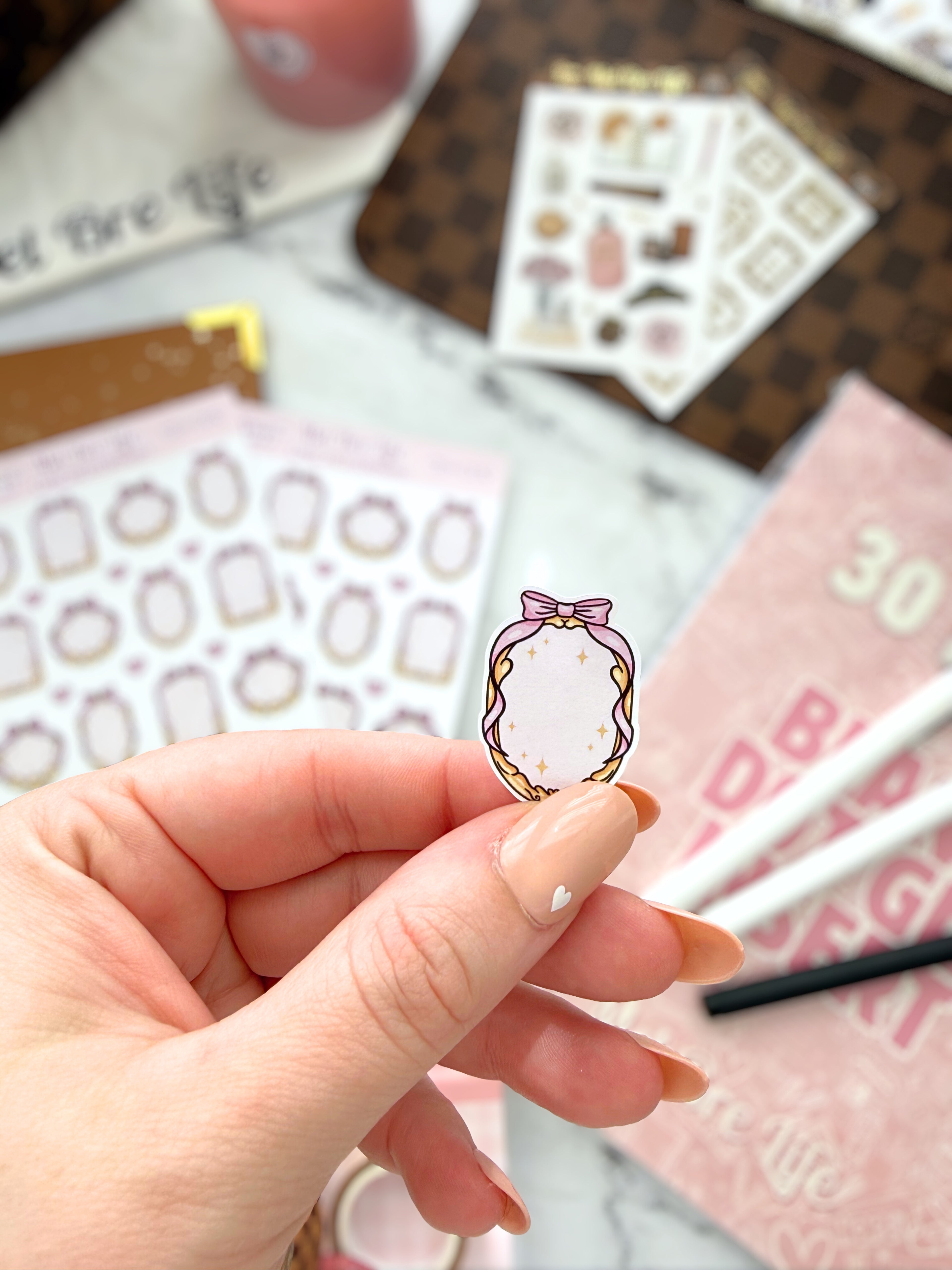 Small Bow Frames Sticker Sheet | Valentine’s Collection