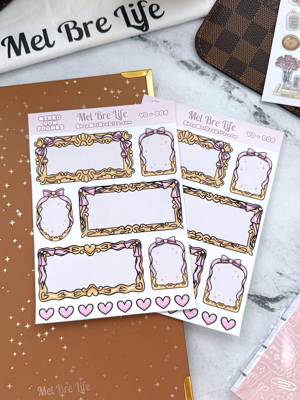 Mixed Bow Frames Sticker Sheet | Valentine’s Collection