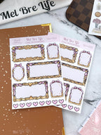 Mixed Bow Frames Sticker Sheet | Valentine’s Collection