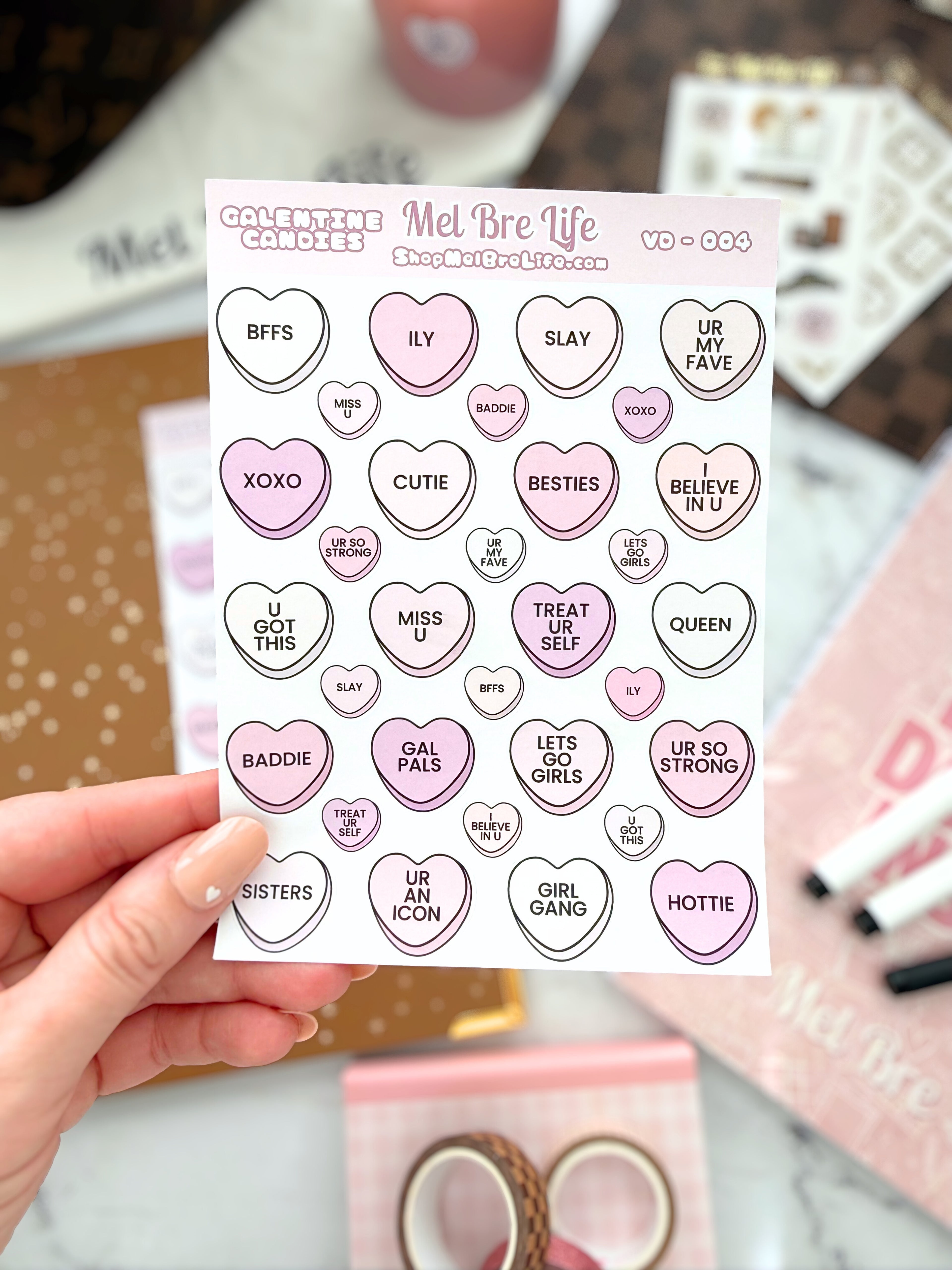 Galentine Candies Sticker Sheet | Valentine’s Collection