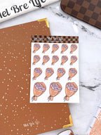 Pink Peony Bouquets Sticker Sheet | Glam Plans Collection