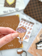 Pink Peony Bouquets Sticker Sheet | Glam Plans Collection