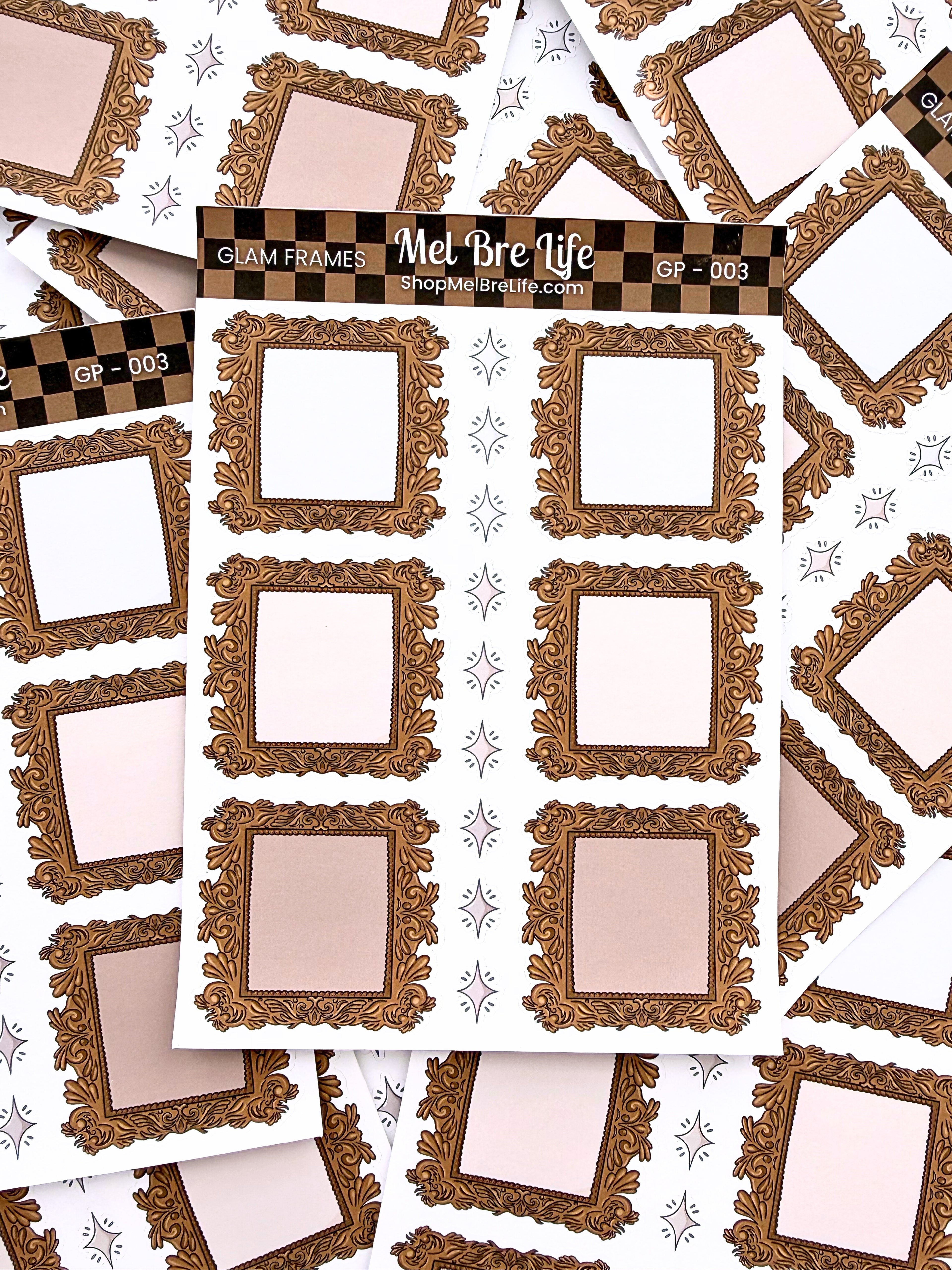 Glam Frames Sticker Sheet | Glam Plans Collection