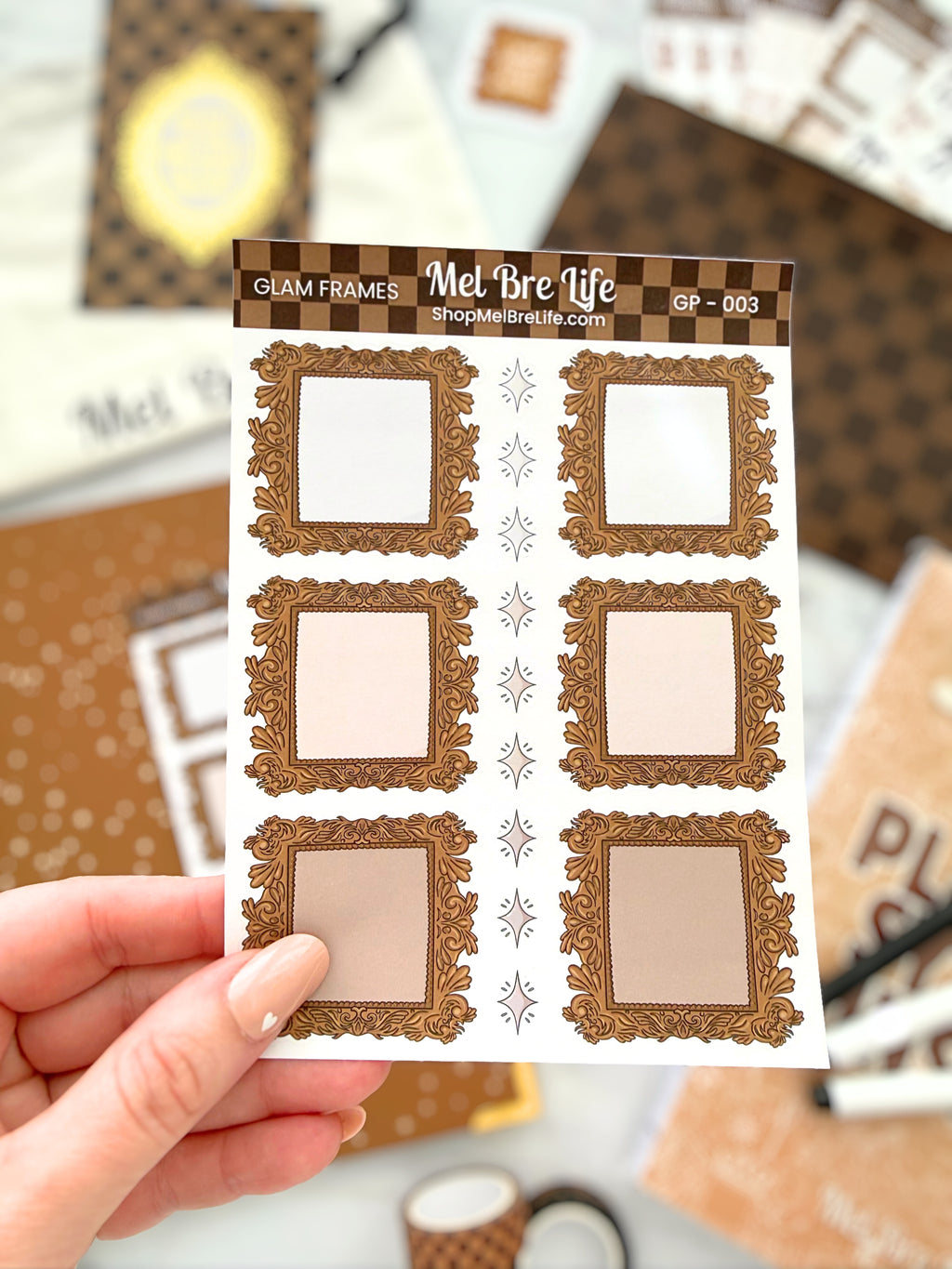 Glam Frames Sticker Sheet | Glam Plans Collection