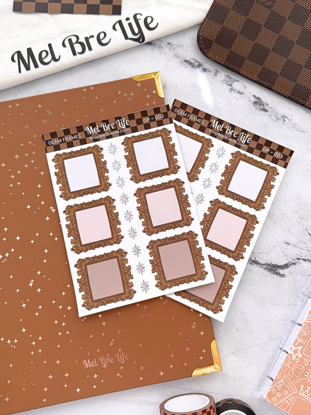 Glam Frames Sticker Sheet | Glam Plans Collection