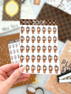 Glam Water Tracker Sticker Sheet | Glam Plans Collection