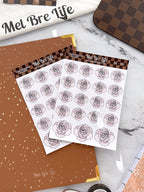 Champagne Roses Sticker Sheet | Glam Plans Collection