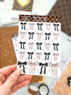 Glam Bows and Sparkles Sticker Sheet | Glam Plans Collection
