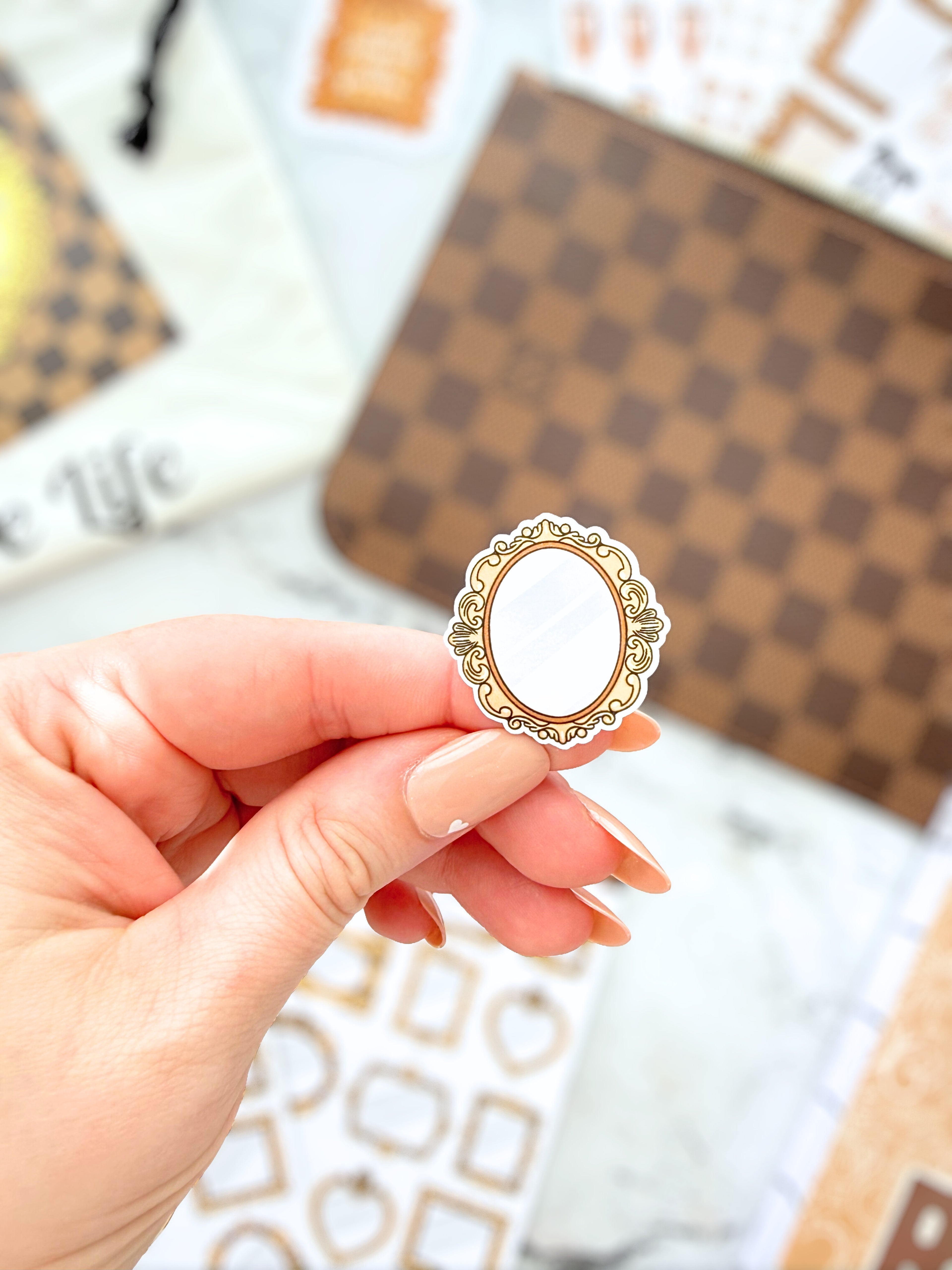 Small Affirmation Mirrors Sticker Sheet | Glam Plans Collection