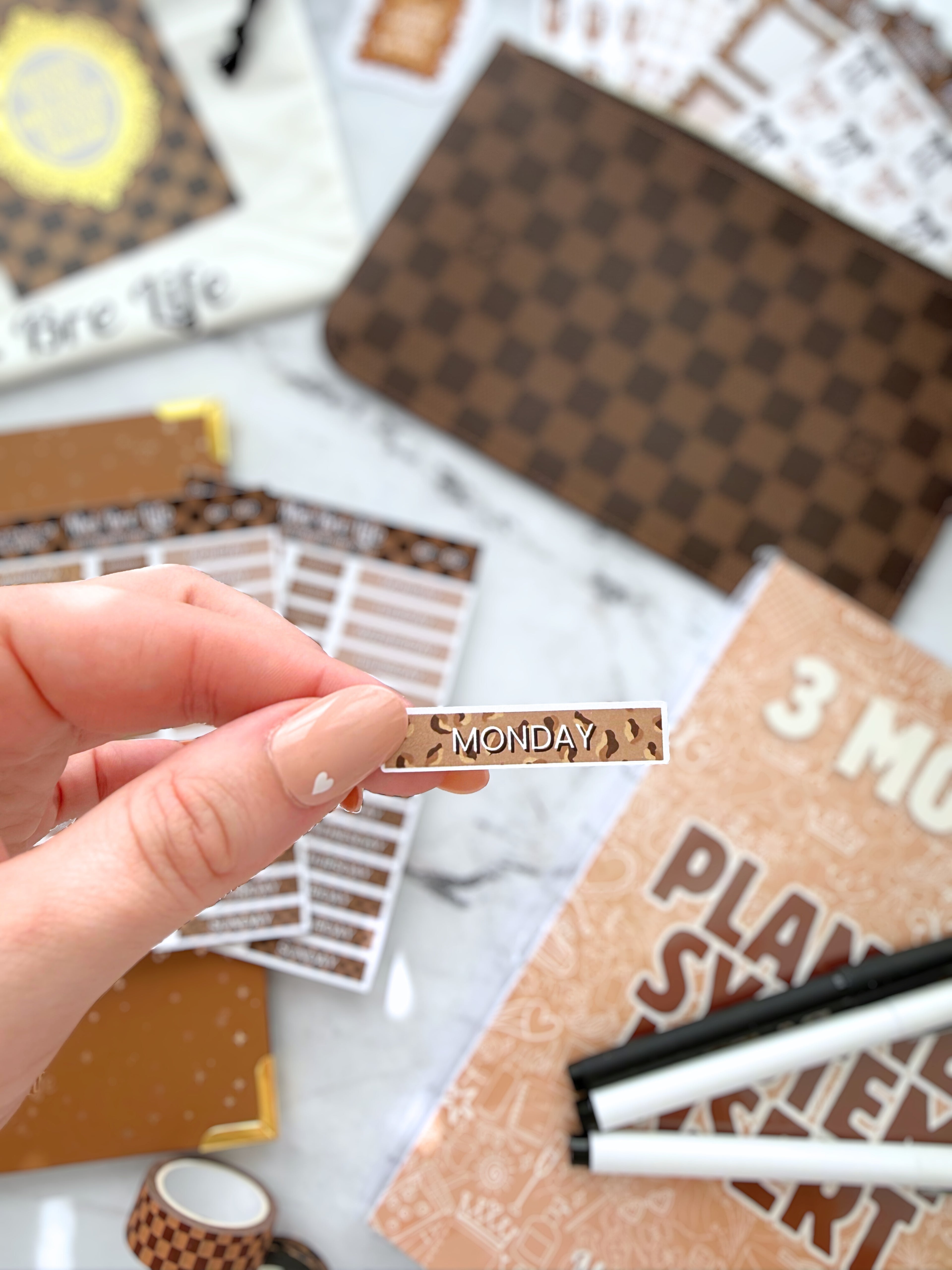 Glam Days of the Week Sticker Sheet | Glam Plans Collection