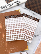 Classic Neutral Date Dots Sticker Sheet | Glam Plans Collection