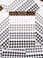 Grayscale Date Dots Sticker Sheet | Glam Plans Collection