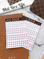 Blush Tone Date Dots Sticker Sheet | Glam Plans Collection