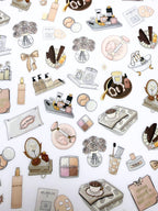 Glam Plans Collection - The Self-Care Edit 008 | Luxe Clear Matte Planner Sticker Sheet