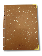 Glam Plans Planner Cover + Discs | Double-Sided Neutral Design with Gold Foil