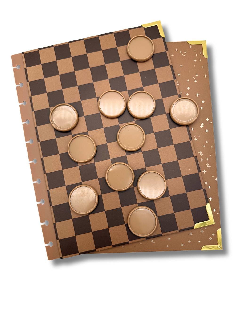 Glam Plans Planner Cover + Discs | Double-Sided Neutral Design with Gold Foil
