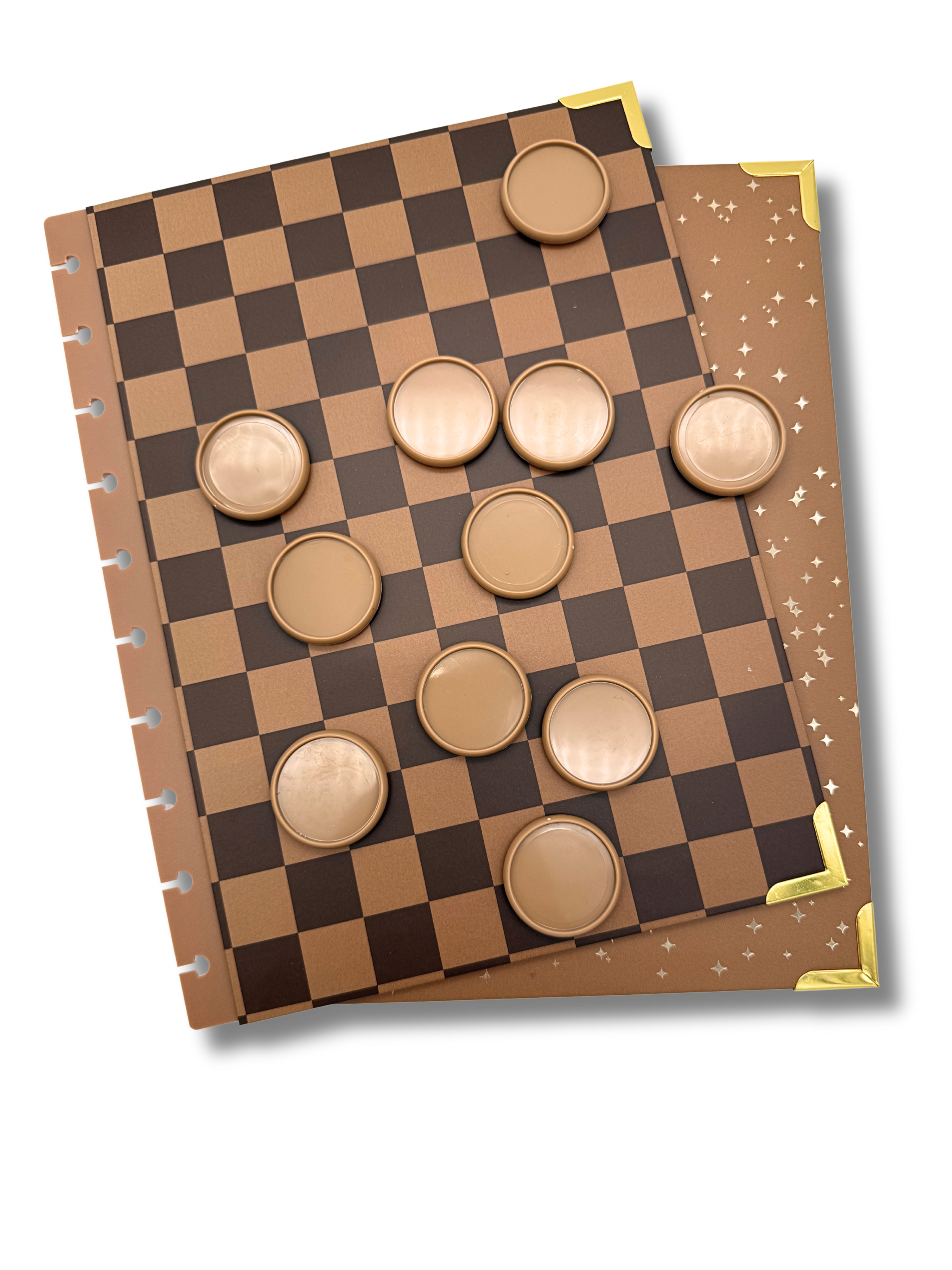 Glam Plans Planner Cover + Discs | Double-Sided Neutral Design with Gold Foil