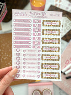 Days of the Week Sticker Sheet | Valentine’s Collection
