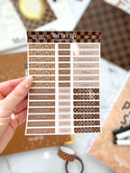 Glam Days of the Week Sticker Sheet | Glam Plans Collection