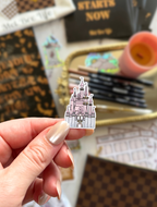 Pink fairytale castle sticker from the Happily Ever After Fairytale Plans Collection by Mel Bre Life
