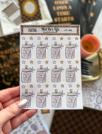 Plans and Dreams jar and pink and gold star planner sticker sheet by Mel Bre Life