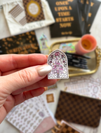 Pink fairytale castle and rose sticker from the Fairytale Plans Collection by Mel Bre Life