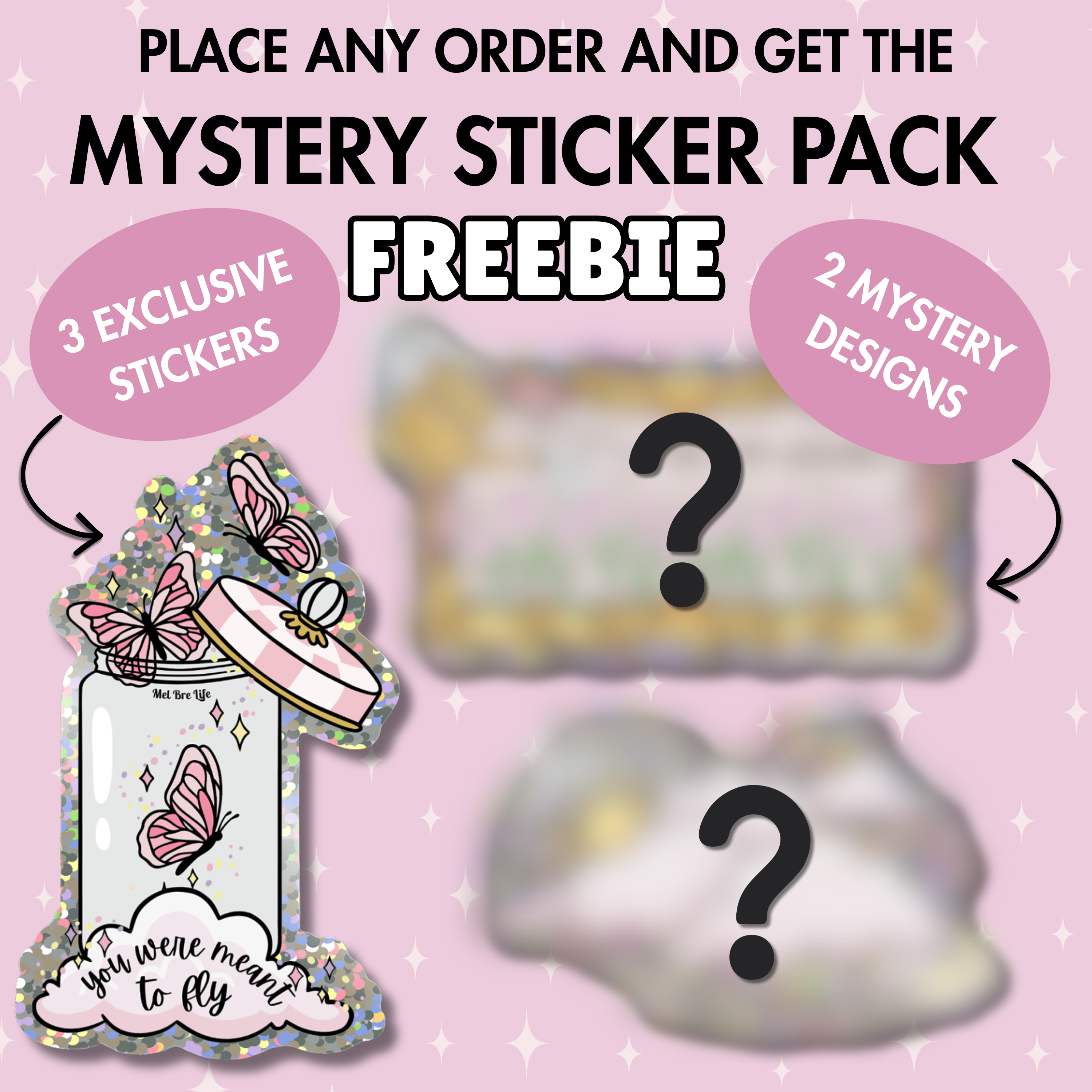 Mystery Sticker Die-cut Freebie Pack